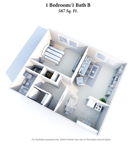 1 Bedroom 1 Bath  at Barkley Ridge Apartments, Southgate